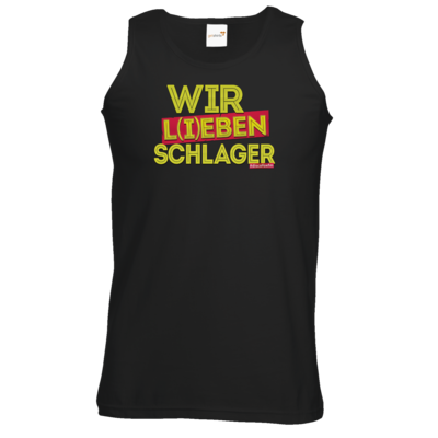 Motiv: Athletic Vest - Wir l(i)eben Schlager - bestimme auf Wunsch Details wie Produkt, Grösse, Farbe und Position selbst ! Motiv: Athletic Vest - Wir l(i)eben Schlager