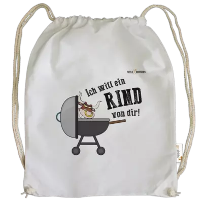 Motiv: Cotton Gymsac - SizzleBrothers - Grillen - Ich will ein Rind - bestimme auf Wunsch Details wie Produkt, Grösse, Farbe und Position selbst ! Motiv: Cotton Gymsac - SizzleBrothers - Grillen - Ich will ein Rind