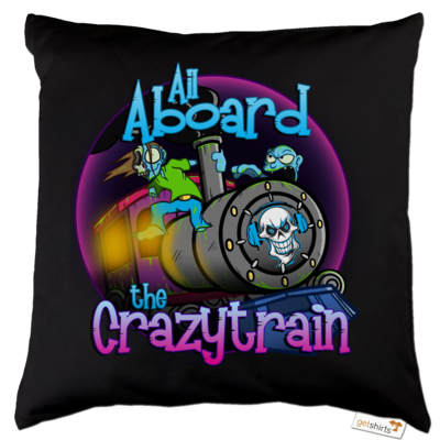 Motiv: Kissen Baumwolle - SandcoolTV - Crazytrain - bestimme auf Wunsch Details wie Produkt, Grösse, Farbe und Position selbst ! Motiv: Kissen Baumwolle - SandcoolTV - Crazytrain