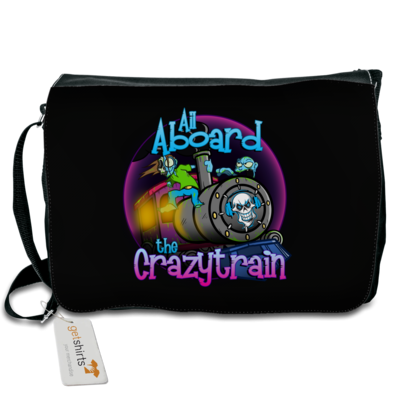 Motiv: Schultertasche - SandcoolTV - Crazytrain - bestimme auf Wunsch Details wie Produkt, Grösse, Farbe und Position selbst ! Motiv: Schultertasche - SandcoolTV - Crazytrain