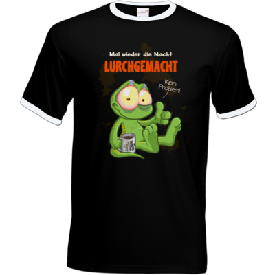 Motiv: T-Shirt Ringer - Lurchgemacht - bestimme auf Wunsch Details wie Produkt, Grösse, Farbe und Position selbst ! Motiv: T-Shirt Ringer - Lurchgemacht