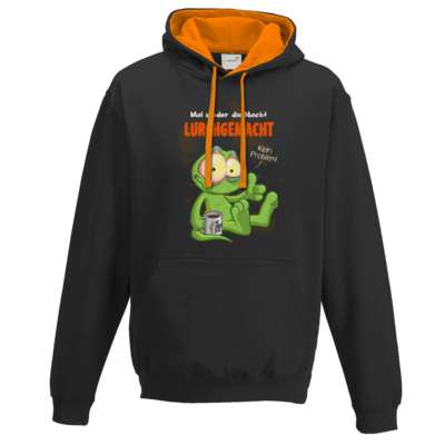 Motiv: Two-Tone Hoodie - Lurchgemacht - bestimme auf Wunsch Details wie Produkt, Grösse, Farbe und Position selbst ! Motiv: Two-Tone Hoodie - Lurchgemacht