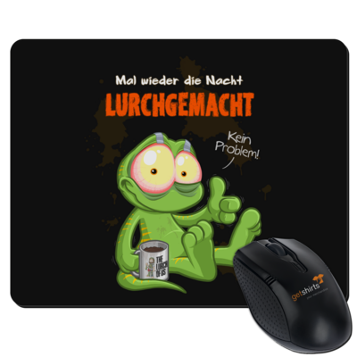 Motiv: Mousepad Textil - Lurchgemacht - bestimme auf Wunsch Details wie Produkt, Grösse, Farbe und Position selbst ! Motiv: Mousepad Textil - Lurchgemacht