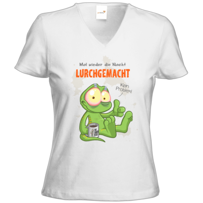 Motiv: T-Shirts Damen V-Neck FAIR WEAR - Lurchgemacht - bestimme auf Wunsch Details wie Produkt, Grösse, Farbe und Position selbst ! Motiv: T-Shirts Damen V-Neck FAIR WEAR - Lurchgemacht