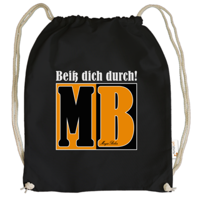 Motiv: Cotton Gymsac - Beiss dich durch - bestimme auf Wunsch Details wie Produkt, Grösse, Farbe und Position selbst ! Motiv: Cotton Gymsac - Beiss dich durch