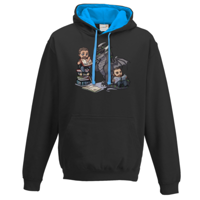 Motiv: Two-Tone Hoodie - Ulisses - Chibi - Vlog - bestimme auf Wunsch Details wie Produkt, Grösse, Farbe und Position selbst ! Motiv: Two-Tone Hoodie - Ulisses - Chibi - Vlog
