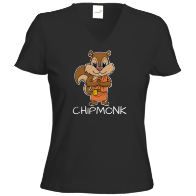 Motiv: T-Shirts Damen V-Neck FAIR WEAR - drawinkpaper - Chipmonk 1 - bestimme auf Wunsch Details wie Produkt, Grösse, Farbe und Position selbst ! Motiv: T-Shirts Damen V-Neck FAIR WEAR - drawinkpaper - Chipmonk 1