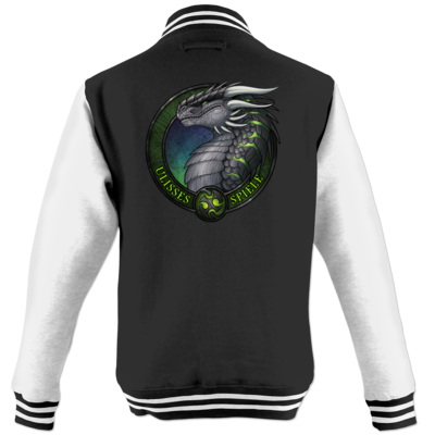 Motiv: College Jacke - Ulisses - Logo Ulisses-Spiele - bestimme auf Wunsch Details wie Produkt, Grösse, Farbe und Position selbst ! Motiv: College Jacke - Ulisses - Logo Ulisses-Spiele