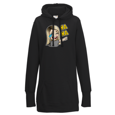 Motiv: Lady Longline Hoodie - Rhoxy - Haha - bestimme auf Wunsch Details wie Produkt, Grösse, Farbe und Position selbst ! Motiv: Lady Longline Hoodie - Rhoxy - Haha
