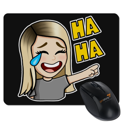 Motiv: Mousepad Textil - Rhoxy - Haha - bestimme auf Wunsch Details wie Produkt, Grösse, Farbe und Position selbst ! Motiv: Mousepad Textil - Rhoxy - Haha