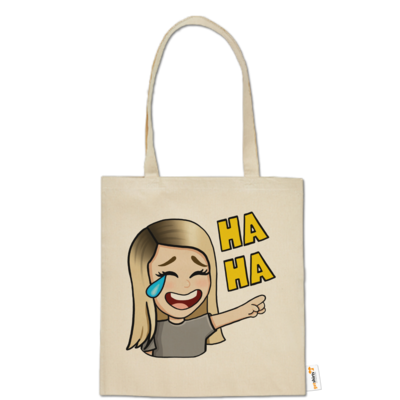 Motiv: Baumwolltasche - Rhoxy - Haha - bestimme auf Wunsch Details wie Produkt, Grösse, Farbe und Position selbst ! Motiv: Baumwolltasche - Rhoxy - Haha