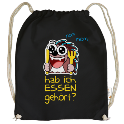 Motiv: Cotton Gymsac - Rhoxy - Essen? - bestimme auf Wunsch Details wie Produkt, Grösse, Farbe und Position selbst ! Motiv: Cotton Gymsac - Rhoxy - Essen?