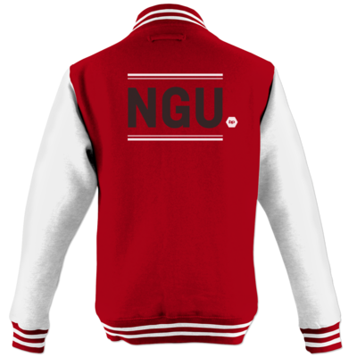 Motiv: College Jacke - NGU - red - bestimme auf Wunsch Details wie Produkt, Grösse, Farbe und Position selbst ! Motiv: College Jacke - NGU - red