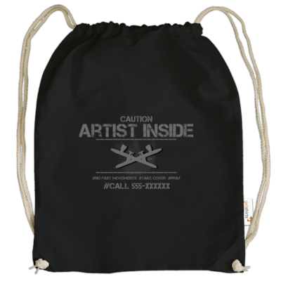 Motiv: Cotton Gymsac - artistinside - bestimme auf Wunsch Details wie Produkt, Grösse, Farbe und Position selbst ! Motiv: Cotton Gymsac - artistinside