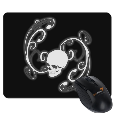 Motiv: Mousepad Textil - Ornamental Skull - bestimme auf Wunsch Details wie Produkt, Grösse, Farbe und Position selbst ! Motiv: Mousepad Textil - Ornamental Skull