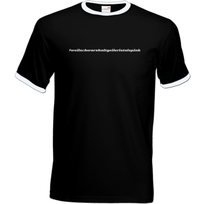 Motiv: T-Shirt Ringer - Hashtag Pink - bestimme auf Wunsch Details wie Produkt, Grösse, Farbe und Position selbst ! Motiv: T-Shirt Ringer - Hashtag Pink