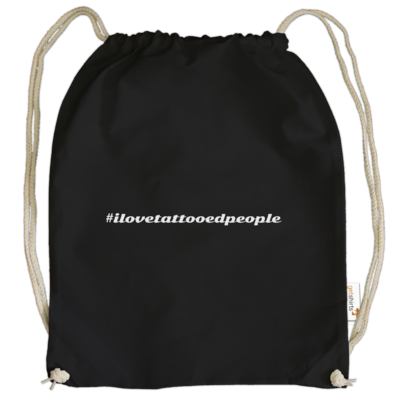 Motiv: Cotton Gymsac - Hashtag Tattoo - bestimme auf Wunsch Details wie Produkt, Grösse, Farbe und Position selbst ! Motiv: Cotton Gymsac - Hashtag Tattoo