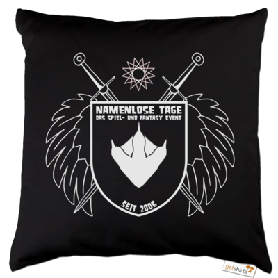 Motiv: Kissen Baumwolle - Namenlose Tage - Wappen Kissen - bestimme auf Wunsch Details wie Produkt, Grösse, Farbe und Position selbst ! Motiv: Kissen Baumwolle - Namenlose Tage - Wappen Kissen