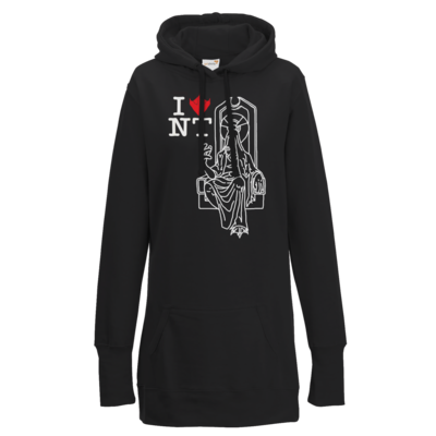 Motiv: Lady Longline Hoodie - I LOVE Enterator 2.0 - bestimme auf Wunsch Details wie Produkt, Grösse, Farbe und Position selbst ! Motiv: Lady Longline Hoodie - I LOVE Enterator 2.0