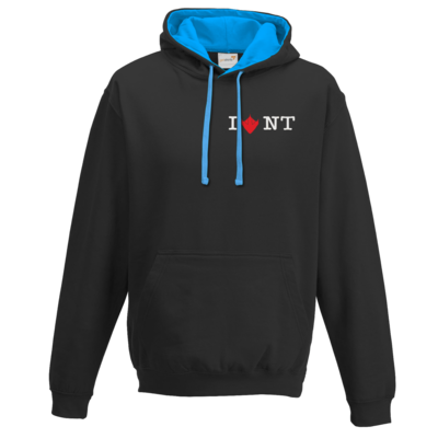Motiv: Two-Tone Hoodie - I Love NT 2.0 - bestimme auf Wunsch Details wie Produkt, Grösse, Farbe und Position selbst ! Motiv: Two-Tone Hoodie - I Love NT 2.0