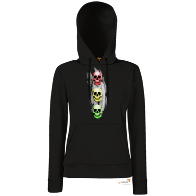 Motiv: Hoodie Damen Classic - Ampelskull - bestimme auf Wunsch Details wie Produkt, Grösse, Farbe und Position selbst ! Motiv: Hoodie Damen Classic - Ampelskull