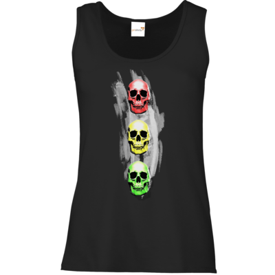 Motiv: Tank Top Damen Classic - Ampelskull - bestimme auf Wunsch Details wie Produkt, Grösse, Farbe und Position selbst ! Motiv: Tank Top Damen Classic - Ampelskull