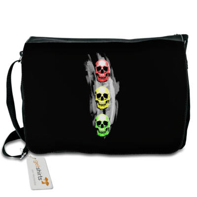 Motiv: Schultertasche - Ampelskull - bestimme auf Wunsch Details wie Produkt, Grösse, Farbe und Position selbst ! Motiv: Schultertasche - Ampelskull