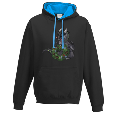 Motiv: Two-Tone Hoodie - Ulisses - Chibi - Weihnachtsmotiv 2 - bestimme auf Wunsch Details wie Produkt, Grösse, Farbe und Position selbst ! Motiv: Two-Tone Hoodie - Ulisses - Chibi - Weihnachtsmotiv 2