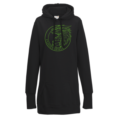 Motiv: Lady Longline Hoodie - Ulisses - Logo Outline - bestimme auf Wunsch Details wie Produkt, Grösse, Farbe und Position selbst ! Motiv: Lady Longline Hoodie - Ulisses - Logo Outline