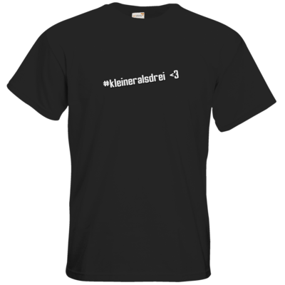 Motiv: T-Shirt Premium FAIR WEAR - DerPeci - kleiner als drei - bestimme auf Wunsch Details wie Produkt, Grösse, Farbe und Position selbst ! Motiv: T-Shirt Premium FAIR WEAR - DerPeci - kleiner als drei