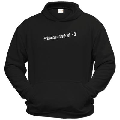Motiv: Hoodie Classic - DerPeci - kleiner als drei - bestimme auf Wunsch Details wie Produkt, Grösse, Farbe und Position selbst ! Motiv: Hoodie Classic - DerPeci - kleiner als drei