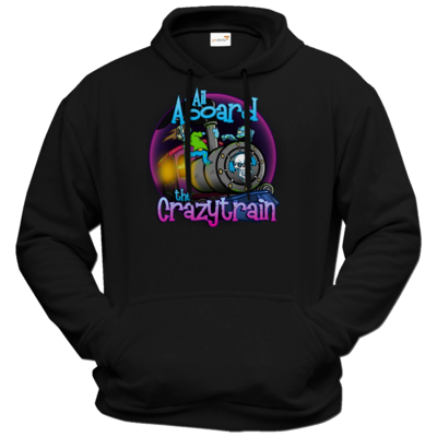 Motiv: Hoodie Premium FAIR WEAR - SandcoolTV - Crazytrain - bestimme auf Wunsch Details wie Produkt, Grösse, Farbe und Position selbst ! Motiv: Hoodie Premium FAIR WEAR - SandcoolTV - Crazytrain