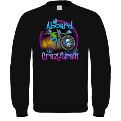 Motiv: Sweatshirt FAIR WEAR - SandcoolTV - Crazytrain - bestimme auf Wunsch Details wie Produkt, Grösse, Farbe und Position selbst ! Motiv: Sweatshirt FAIR WEAR - SandcoolTV - Crazytrain