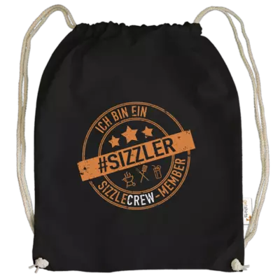 Motiv: Cotton Gymsac - sizzler_3_dunkel - bestimme auf Wunsch Details wie Produkt, Grösse, Farbe und Position selbst ! Motiv: Cotton Gymsac - sizzler_3_dunkel