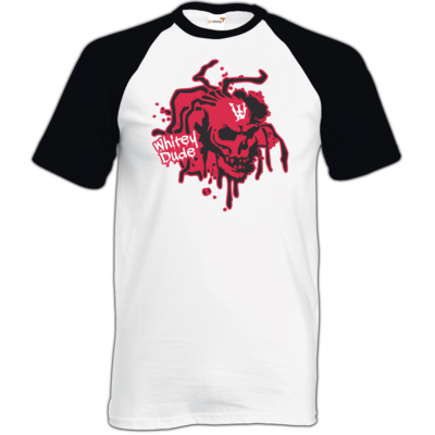 Motiv: TShirt Baseball - Whitey - Logo rot - bestimme auf Wunsch Details wie Produkt, Grösse, Farbe und Position selbst ! Motiv: TShirt Baseball - Whitey - Logo rot
