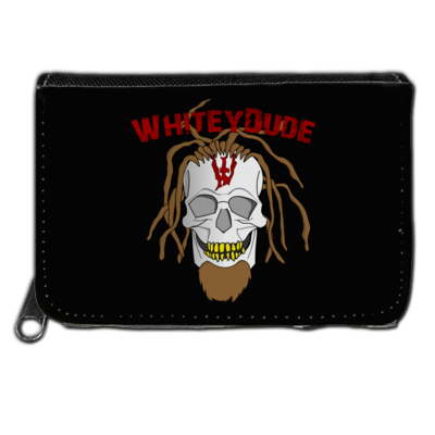 Motiv: Geldboerse - Whitey - Pixel Skull mit Schrift - bestimme auf Wunsch Details wie Produkt, Grösse, Farbe und Position selbst ! Motiv: Geldboerse - Whitey - Pixel Skull mit Schrift