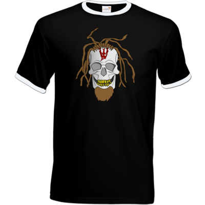 Motiv: T-Shirt Ringer - Whitey - Pixel Skull - bestimme auf Wunsch Details wie Produkt, Grösse, Farbe und Position selbst ! Motiv: T-Shirt Ringer - Whitey - Pixel Skull