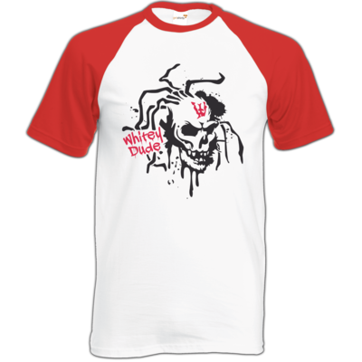 Motiv: Baseball-T FAIR WEAR - Whitey - Logo - bestimme auf Wunsch Details wie Produkt, Grösse, Farbe und Position selbst ! Motiv: Baseball-T FAIR WEAR - Whitey - Logo