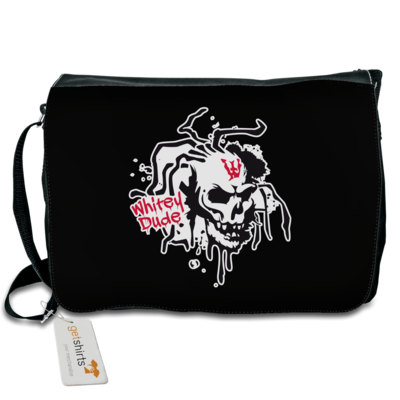 Motiv: Schultertasche - Whitey - Logo - bestimme auf Wunsch Details wie Produkt, Grösse, Farbe und Position selbst ! Motiv: Schultertasche - Whitey - Logo