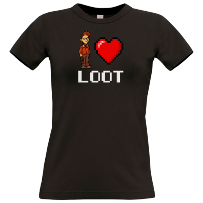 Motiv: T-Shirt Damen Premium FAIR WEAR - LootBoy - Pixel Loot - bestimme auf Wunsch Details wie Produkt, Grösse, Farbe und Position selbst ! Motiv: T-Shirt Damen Premium FAIR WEAR - LootBoy - Pixel Loot