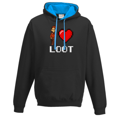 Motiv: Two-Tone Hoodie - LootBoy - Pixel Loot - bestimme auf Wunsch Details wie Produkt, Grösse, Farbe und Position selbst ! Motiv: Two-Tone Hoodie - LootBoy - Pixel Loot