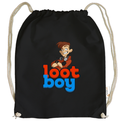Motiv: Cotton Gymsac - LootBoy - Logo - bestimme auf Wunsch Details wie Produkt, Grösse, Farbe und Position selbst ! Motiv: Cotton Gymsac - LootBoy - Logo