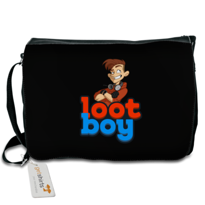 Motiv: Schultertasche - LootBoy - Logo - bestimme auf Wunsch Details wie Produkt, Grösse, Farbe und Position selbst ! Motiv: Schultertasche - LootBoy - Logo