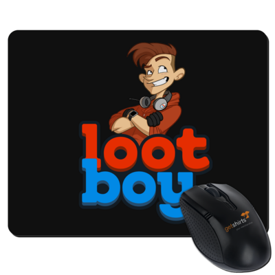 Motiv: Mousepad Textil - LootBoy - Logo - bestimme auf Wunsch Details wie Produkt, Grösse, Farbe und Position selbst ! Motiv: Mousepad Textil - LootBoy - Logo