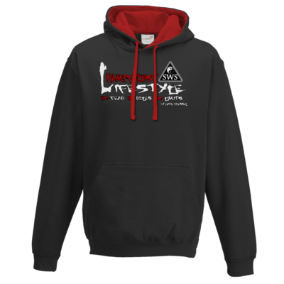 Motiv: Two-Tone Hoodie - Kampfkunst Lifestyle - Logo 2 - bestimme auf Wunsch Details wie Produkt, Grösse, Farbe und Position selbst ! Motiv: Two-Tone Hoodie - Kampfkunst Lifestyle - Logo 2