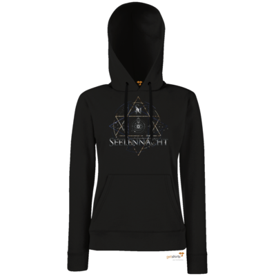 Motiv: Hoodie Damen Classic - Seelennacht - Occult Astronomy - bestimme auf Wunsch Details wie Produkt, Grösse, Farbe und Position selbst ! Motiv: Hoodie Damen Classic - Seelennacht - Occult Astronomy