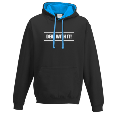 Motiv: Two-Tone Hoodie - Deal With It - bestimme auf Wunsch Details wie Produkt, Grösse, Farbe und Position selbst ! Motiv: Two-Tone Hoodie - Deal With It