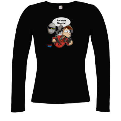 Motiv: Longsleeve Damen FAIR WEAR - LootBoy - Auf mein nacken - bestimme auf Wunsch Details wie Produkt, Grösse, Farbe und Position selbst ! Motiv: Longsleeve Damen FAIR WEAR - LootBoy - Auf mein nacken