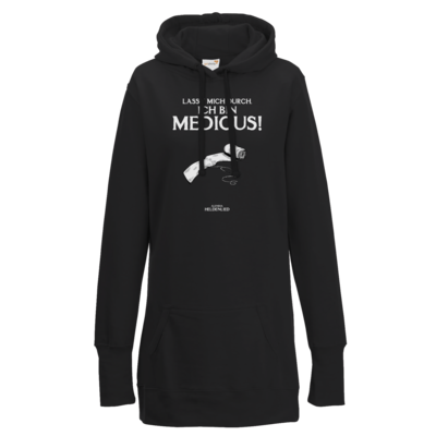 Motiv: Lady Longline Hoodie - Alendia - Ich bin Medicus - bestimme auf Wunsch Details wie Produkt, Grösse, Farbe und Position selbst ! Motiv: Lady Longline Hoodie - Alendia - Ich bin Medicus