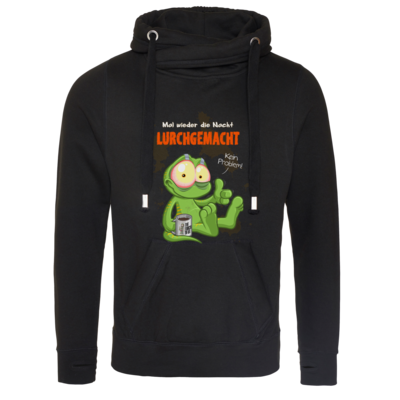 Motiv: Cross Neck Hoodie - Lurchgemacht - bestimme auf Wunsch Details wie Produkt, Grösse, Farbe und Position selbst ! Motiv: Cross Neck Hoodie - Lurchgemacht